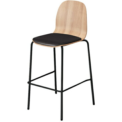 【別途送料あり】ナイキ（NAIKI）　ミーティングチェアー（肘無）　E460型　リベイク　libake　【品番：E464B-M15-BK】