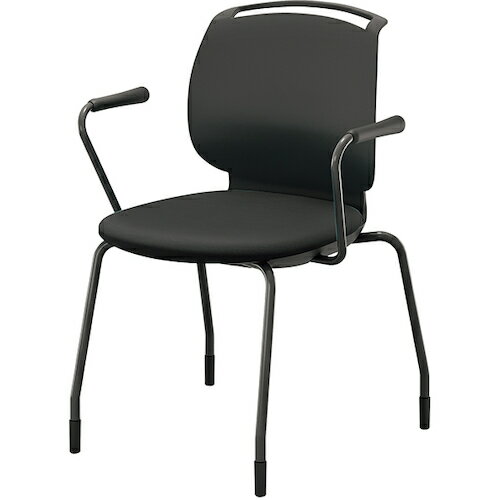 【別途送料あり】ナイキ（NAIKI）　ミーティングチェアー　“ルント”　4本脚　ミドルタイプ　肘付き　フ..