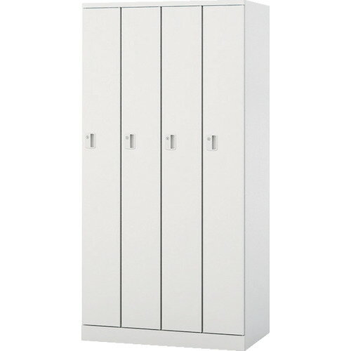 【別途送料あり】ナイキ（NAIKI）　ロッカー　4人用　GL型　扉：クリアーホワイト／本体：クリアーホワイト　【品番：GL4S-W】
