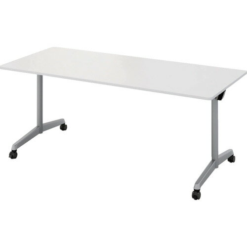 【別途送料あり】ナイキ（NAIKI）　フラップテーブル　KHC型／天板：ホワイト　脚：シルバー／W1800×D800×H720　【品番：KHC1880CF-SWH】