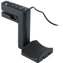 ナカバヤシ USBハブ+カードリーダー付きヘッドホンフック/黒 【品番:HPH-002BK】