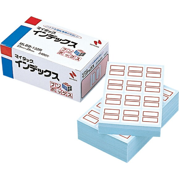 ニチバン　マイタック インデックス 手書き用 23mm×29mm　赤　【品番：MLBB-132R アカワク】