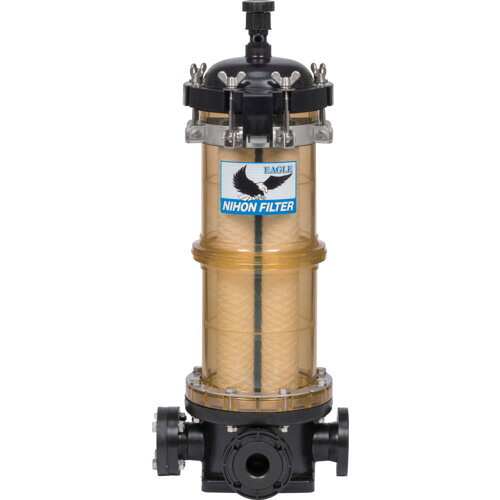 Air Tools - 【別途送料あり】日本フイルター（NiF）　耐熱・耐薬品性　樹脂製フィルターハウジング　「EGH−8−A−T」　（中が見える透明）　500mm4本用　【品番：EGH-8-A-T】