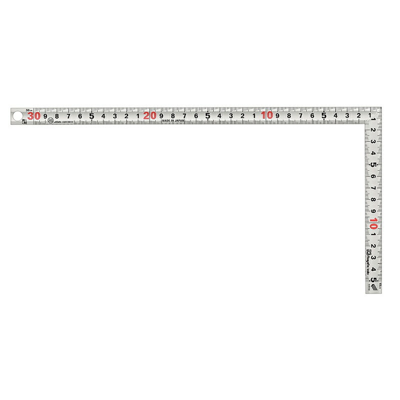 新潟精機　SK　シルバー曲尺 黄龍 30cm 快段目盛 両同目 SDD-30CKD　【品番：4975846662933】