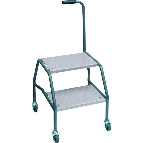 日本ファイリング　移動式踏み台SFS型　ステップ2段縞鋼板タイプ　H800X470X455　【品番：SFS-92CT】□