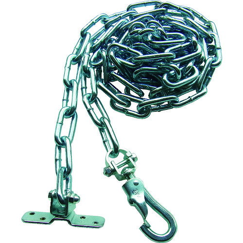 特長 ●両端に金具が付いており多用途に使用できます。 用途 ●間仕切り、転倒防止 仕様 ●全長(m)：2 ●線径d(mm)：4.8 ●内長P(mm)：27 ●内幅W(mm)：7 ●使用荷重(kN)：0.49 材質 ●スチール ●表面処理:ユニクロメッキ 質量・質量単位 ●0.86kg 【メーカー名】（株）ニッサチェイン 【メーカー品番】C-252
