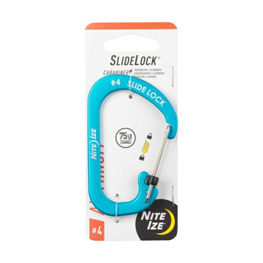 【メール便対応】NITE IZE(ナイトアイズ) スライドロック アルミカラビナー #4 ブルー 【品番:CSLA4-03-R6(NI04046)】 【メール便対応】NITE IZE(ナイトアイズ) スライドロック アルミカラビナー #4 ブルー 【品番:CSLA4-03-R6(NI04046)】
