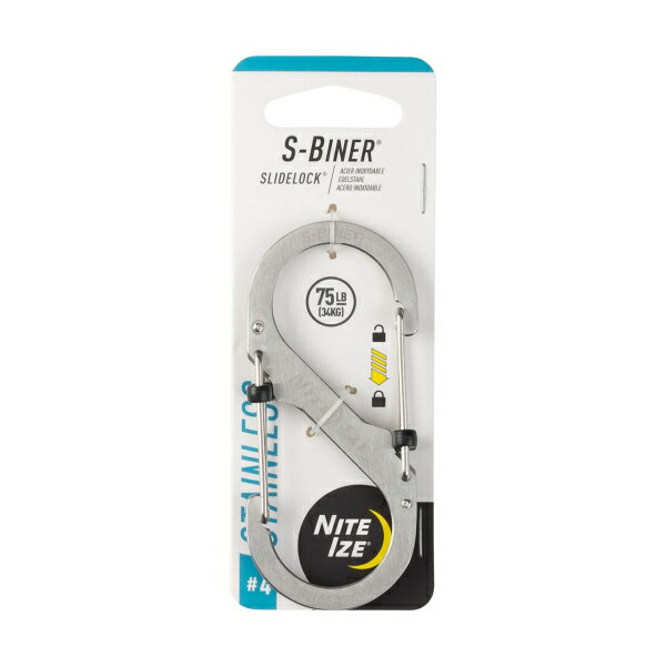 Mountaineering, Trekking - 【メール便対応】NITE IZE（ナイトアイズ）　エスビナー スライドロック #4　ステンレスシルバー　【品番：LSB4-11-R3（NI02672）】