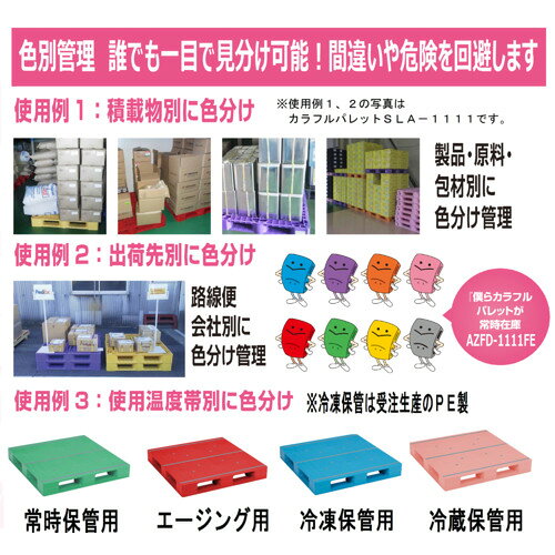 【別途送料あり】日本プラパレット　NPC　プラスチックパレットAZFD−1111FE　片面...