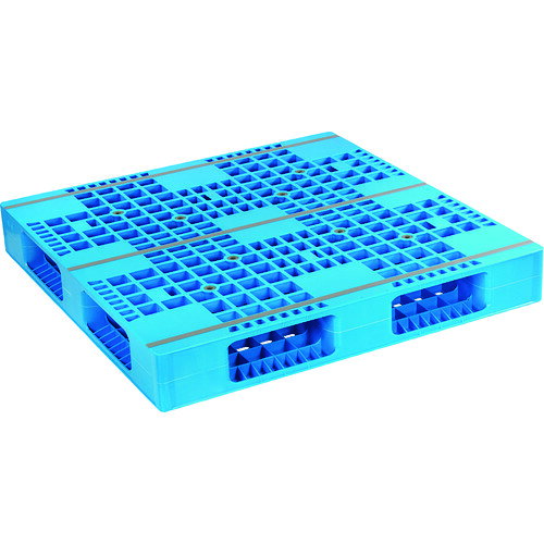 【別途送料あり】日本プラパレット　NPC　プラスチックパレットAZFR−1111E　両面四方差し　ブル−　【品番：AZFR-1111E-BL】