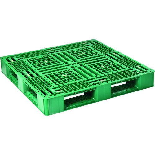 【別途送料あり】日本プラパレット　NPC　プラスチックパレットFA−1111（PP材）　片面四方差し　モスグ..