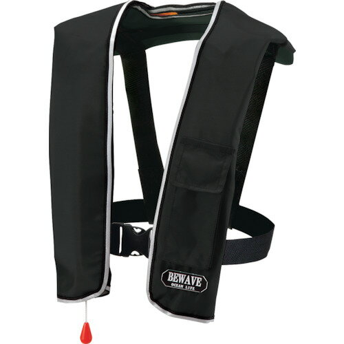 オーシャン・ライフ　自動膨張式ショルダータイプ　作業用ライフジャケット　ブラック　TYPE　A　【品..