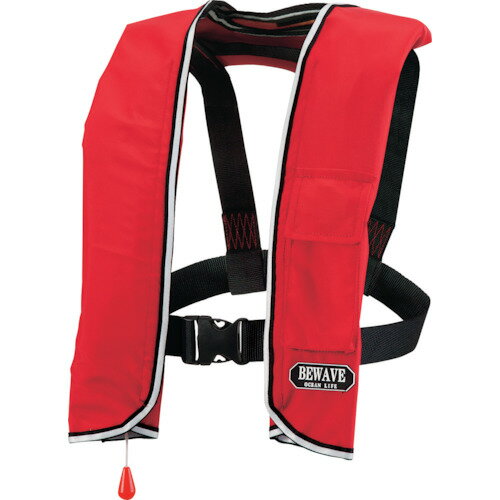 オーシャン・ライフ　手動膨張式ショルダータイプ　小型船舶用ライフジャケット　レッド　TYPE　A　【..