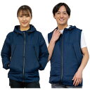岡潮 空調付2Wayパーカー(ウェアのみ) 30101 ネイビー LL 【品番:30101-LL】