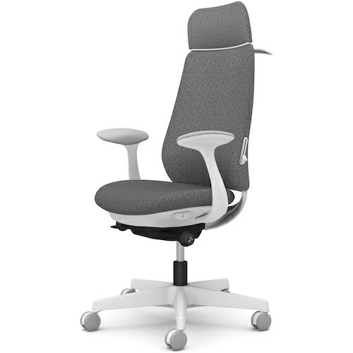 オカムラ　OKAMURA　ポータム，固定肘，背クッション，EXスタンダードタイプ，ホワイトボディ，ハンガー有，ランバー有，ナイロンキャスター　【品番：CF28XZ FXW0】(3)