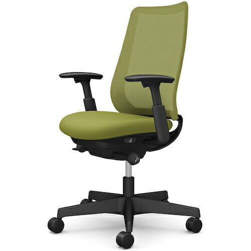 オカムラ　OKAMURA　ポータム，可動肘，背メッシュ，スタンダードタイプ，ブラックボディ，ハンガー無，ランバー無，ナイロンキャスター　【品番：CF81XR FKB5】