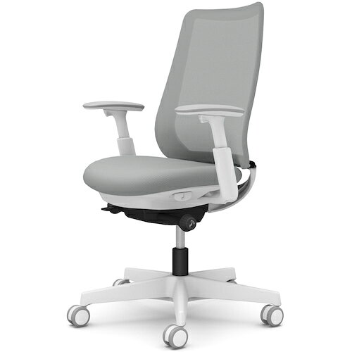 オカムラ　OKAMURA　ポータム，可動肘，背メッシュ，スタンダードタイプ，ホワイトボディ，ハンガー無，ランバー無，ウレタンキャスター　【品番：CF81ZW FKA3】