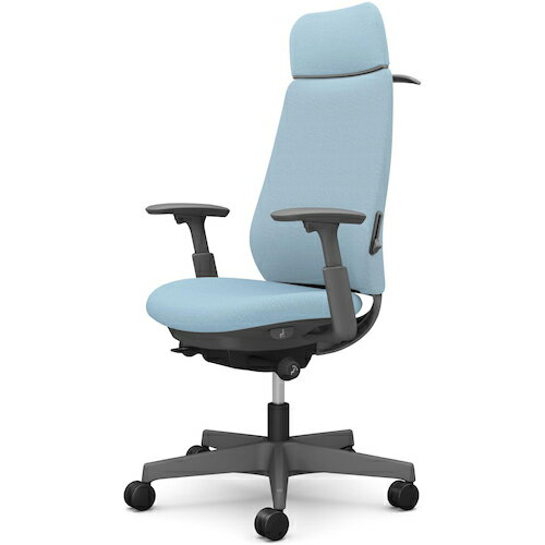 オカムラ　OKAMURA　ポータム，可動肘，背クッション，EXスタンダードタイプ，ダークグレー，ハンガー..