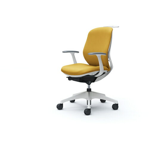 オカムラ　OKAMURA　シルフィー　固定肘　背クッション　ロー　ホワイトボディ　ハンガー有　ランバー無　樹脂脚　【品番：C644XW-FXW7】