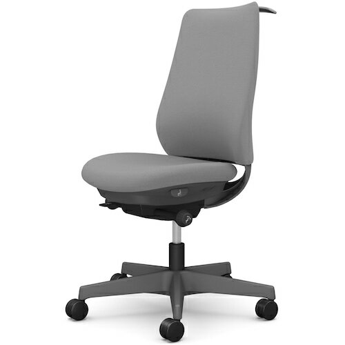 オカムラ　OKAMURA　ポータム，肘なし，背クッション，スタンダードタイプ，ダークグレー，ハンガー有，ランバー無，ウレタンキャスター　【品番：CF14ZA FKY2】