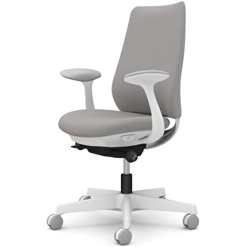 オカムラ　OKAMURA　ポータム，固定肘，背クッション，スタンダードタイプ，ホワイトボディ，ハンガー無，ランバー無，ナイロンキャスター　【品番：CF23XW FKY3】