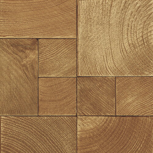 【別途送料あり】大島屋　クッションフロア　ブロックウッド　E5048　182cm×20m　【品番：E5048182】□