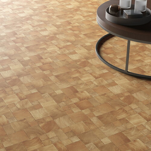 【別途送料あり】大島屋　クッションフロア　ブロックウッド　E5048　182cm×230cm　【品番：E504818223..