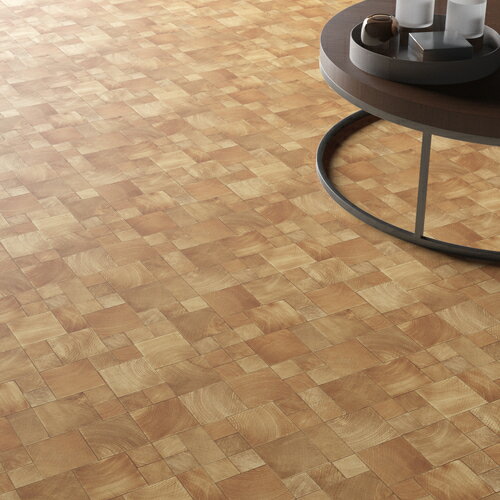 【別途送料あり】大島屋　クッションフロア　ブロックウッド　E5048　182cm×280cm　【品番：E504818228..