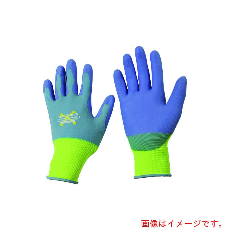 【メール便対応】おたふく手袋　ソフキャッチEXフィット　ウレタン　ノーマルパーム　ブルー／イエロー　LL　【品番：A-396-BL/YL-LL】(4)