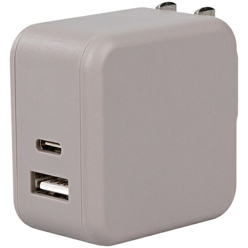 オウルテック（Owltech）　MOTTERU　PD35W対応　USB‐C1ポート　USB‐A1ポート　合計最大32W　AC充電器　2年保証　【品番：MOT-ACPD35WU1-GY】