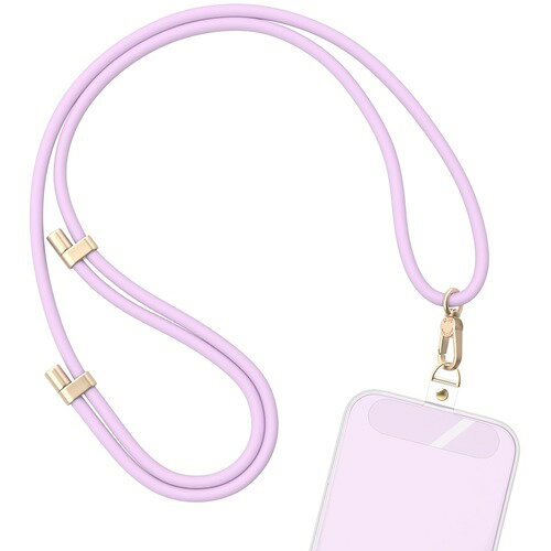 特長 ●スマホケースに挟むだけで、首・肩・斜めがけして使えるシリコン製ショルダーストラップです。 ●両手が自由になって動きやすく、ハンズフリーで持ち運びできます。 仕様 ●色：パープル ●縦(mm)：750 ●横(mm)：6 ●○材質:ストラップ/シリコン、アルミニウム合金　ストラップホルダー/TPU ●○長さ(ストラップ):最短：約360mm　最長：約750mm ●○太さ(ストラップ):直径6mm ●○サイズ(ホルダー):約60(W)×0.4(D)×40(H)mm ●○重量(ホルダー):約2g ●○重量 (本体):約66g ●○サイズ (パッケージ):約62(W)×30(D)×225(H)mm ●○重量 (パッケージ込み):約96g ●○耐荷重:約3kgまで対応 ●○生産国:中国　商品企画、開発、設計、サポートを日本で行っております。 質量・質量単位 ●66.0g 【メーカー名】（株）オウルテック 【メーカー品番】MOT-STRAP01-PU