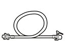 パナソニック 給水(圧力)ホース(80cm) 【品番:AXW012CA0100】●