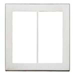 パナソニック　［スクエア］スイッチプレート（2連用）（シルバーグレー）　【品番：WTV6102S1】