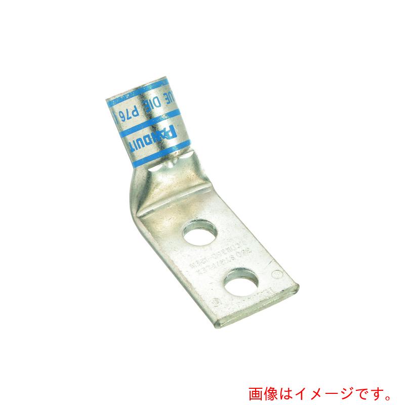 パンドウイットコーポレーション日本支社（PANDUIT）　銅製圧縮端子　2穴　電線サイズ　AWG6　取付穴サイズ　9．5mm　取付穴間隔　25．4mm　バレル角度　45度　LCDX6−38DH−L　【品番：LCDX6-38DH-L】(4)