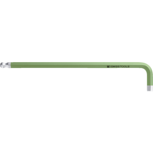 内六角扳手 - 【メール便対応】PB SWISS TOOLS（PBスイスツールズ）　ボール付ロング六角棒レンチ（レインボー）黄緑色　【品番：212ZL-1/4YG】