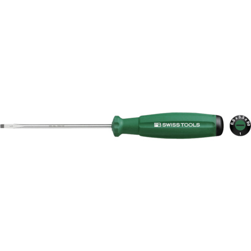 【メール便対応】PB SWISS TOOLS（PBスイスツールズ）　レインボーマイナスドライバー　緑　【品番：8100-1-90GR】