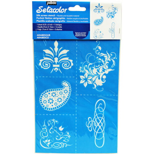 【メール便対応】ペベオ・ジャポン（pebeo）　シルクスクリーンステンシル型　A5　アラビア唐草模様　..
