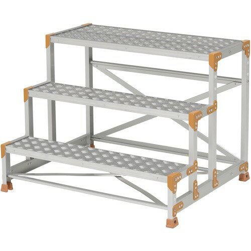 【別途送料あり】ピカコーポレイション（PiCa）　作業台　FGC型　3段W1000×D400×H750　踏面縞板タイプ..