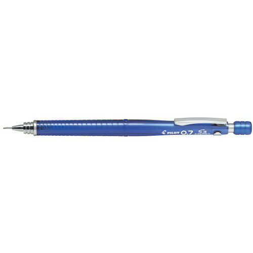 特長 ●製図用 ●シンプル、スタンダードです。 仕様 ●芯径(mm)：0.7 ●芯色：黒 ●本体色：透明ブルー ●芯硬度：HB ●キャップ式/ノック式：ノック式 ●全長(mm)：145 ●縦×横(mm)：145×10.5 ●シャープペンシル／S3（エススリー） 質量・質量単位 ●10.9g セット内容・付属品 ●替ゴム：HERFS-10 【メーカー名】（株）パイロットコーポレーション 【メーカー品番】HPS30RTL7
