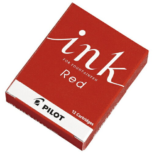 【メール便対応】パイロットコーポレーション（PILOT） 万年筆カートリッジ・インキ 12本入 レッド 【品番：IRF12SR】