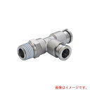 【メール便対応】日本ピスコ(PISCO) チューブフィッティング ブラスブランチティ チューブ4 ネジR1/8 ゴムHNBR カバー無 【品番:KD4-01-1】