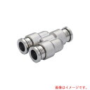 【メール便対応】日本ピスコ(PISCO) 耐スパッタ用ワンタッチ継手 チューブフィッティング ブラスユニオンワイ チューブ6 カバー無し 【品番:KY6-1】