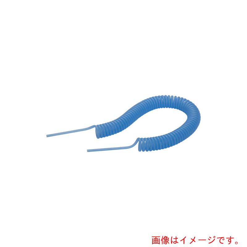 特長 ●RoHS2対応品 ●エアガン、エアドライバなどへの配管に最適。 ●機器可動部に省スペースで配管でき、継手への負荷も軽減。 仕様 ●色：クリアブルー ●外径(mm)：φ10 ●内径(mm)：φ7.5 ●全長(m)：7 ●最高使用圧力(MPa)：2.0(20℃65%RH時) ●使用温度範囲(℃)：空気の場合：-20〜90(凍結なきこと)、水、熱媒体油の場合：-15〜90(凍結なきこと) ●使用流体：空気、水、熱媒体油 ●使用真空圧力(MPa)：-0.1 ●使用ストローク(mm)：1000 ●一般配管用コイリングチューブ 質量・質量単位 ●252.0g 注意事項 ●水（NLの場合：水、熱媒体油）使用の際は、サージ圧力を最高使用圧力以下に抑えてご使用ください。 ●異物や汚染物が混入していない日本国内の一般水道水は使用可能です。その他の水を使用の場合は実機評価にてご確認ください。 ●ワンタッチ継手に接続して水（NLの場合：水、熱媒体油）を使用される際は、インサートリング（WR）を必ず使用してください。 【メーカー名】（株）日本ピスコ 【メーカー品番】NL10-7-CB