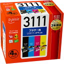 プレジール(Plaisir) ブラザー LC3111−4PK互換インクカートリッジ 【品番:PLE-BR3111-4P】