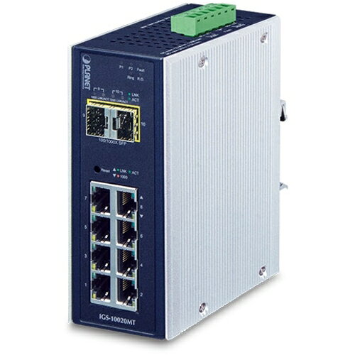 PLANET Technology Corporation　産業用マネージドギガビットイーサネットスイッチ2．5G　SFPポート付　【品番：IGS-10020MT】