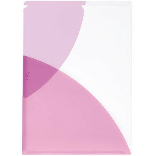 プラス（PLUS）　98702）PastyクリアーホルダーA4　ラズベリーピンク　【品番：98702】