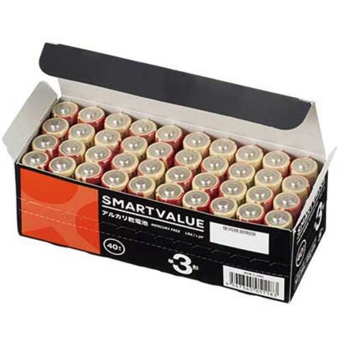 プラス（PLUS）　JTX　888958）アルカリ乾電池2　単3×40本　N223J−4P10　【品番：N223J-4P-10】