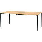 【別途送料あり】プラス（PLUS）　677877）ロンナ　会議テーブル　NN−1809PARH　WM／BK　【品番：NN-1809PARH WM/BK】(3)