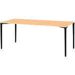 【別途送料あり】プラス（PLUS） 662744）ロンナ 会議テーブル NN-1809PAR WM／BK 【品番：NN-1809PAR WM/BK】