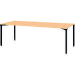 【別途送料あり】プラス（PLUS）　662732）ロンナ　会議テーブル　NN−2110PAR　WM／BK　【品番：NN-2110PAR WM/BK】